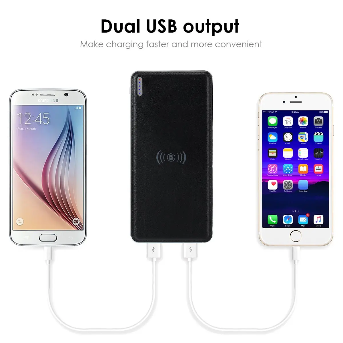 10000mAh Wireless Fast Charger Quick Charging Stand Power Bank for Mobile Phones 155*75*15mm
10000mAh Wireless Fast Charger Quick Charging Stand Power Bank for Mobile Phones 155*75*15mm