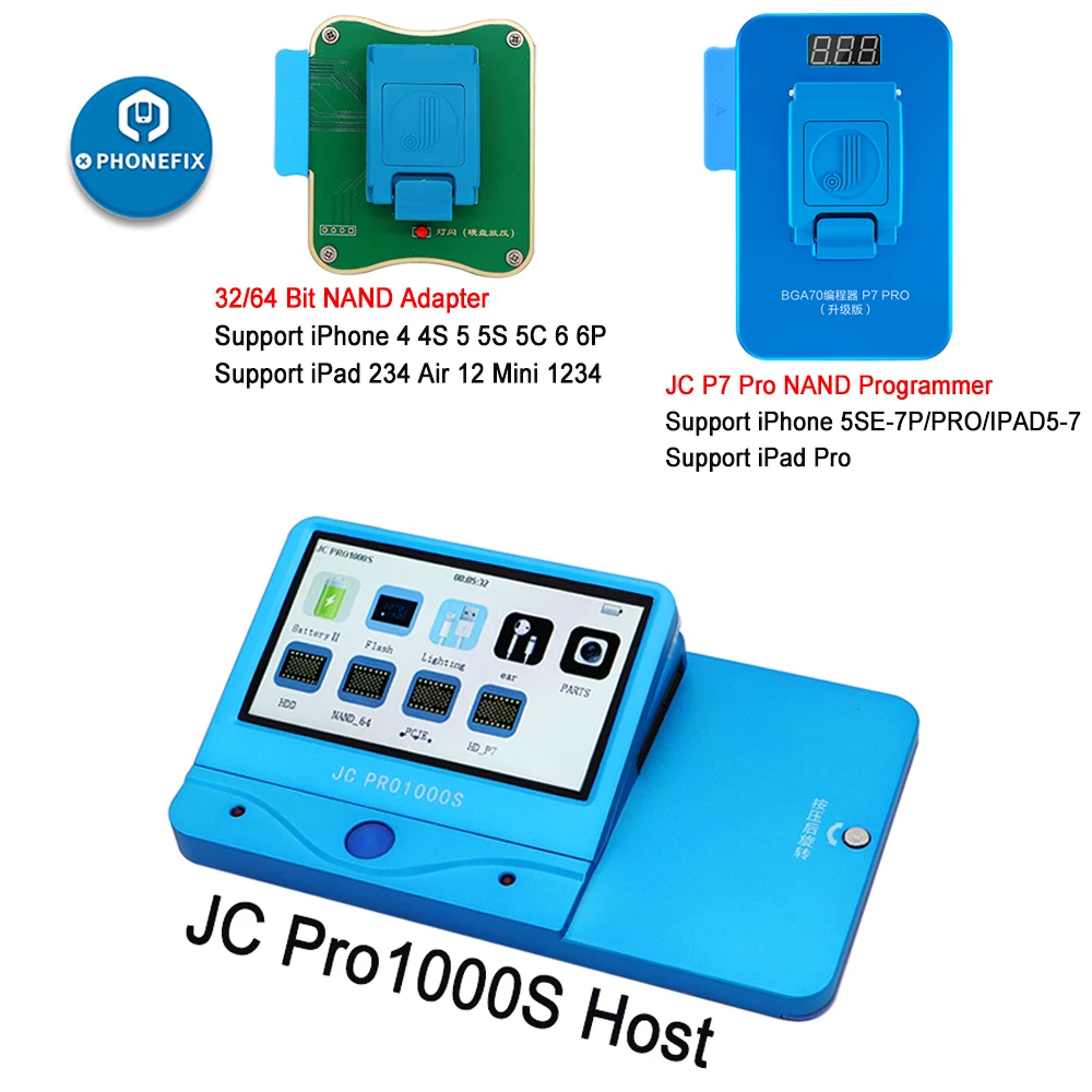 JC Pro1000S P11 Nand программатор 32/64 бит HDD SN Чтение Запись ошибка инструмент для iPhone 11X8 8p