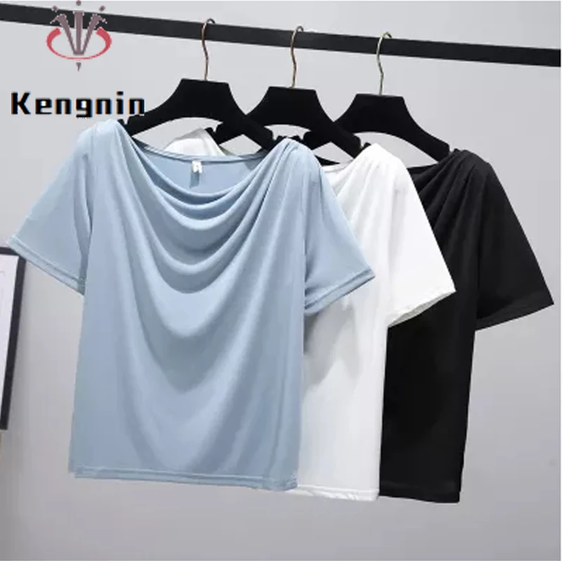 Modal Lazy Style Women Tees 2021 Summer Simple Lady T-Shirt Short Sleeve Elastic Cotton Tops Woman Plus Size 4XL Clothing KE1456
Modal Lazy Style Women Tees 2021 Summer Simple Lady T-Shirt Short Sleeve Elastic Cotton Tops Woman Plus Size 4XL Clothing KE1456