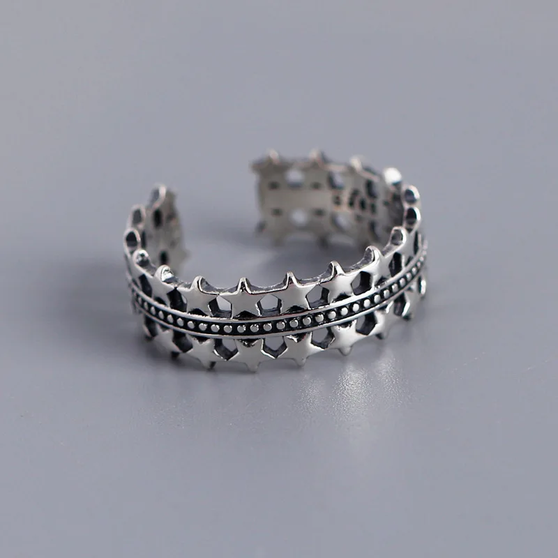 S925 silver woman's ring, original design opening adjustable, double Pentagram star silver ring for women
S925 silver woman's ring, original design opening adjustable, double Pentagram star silver ring for women