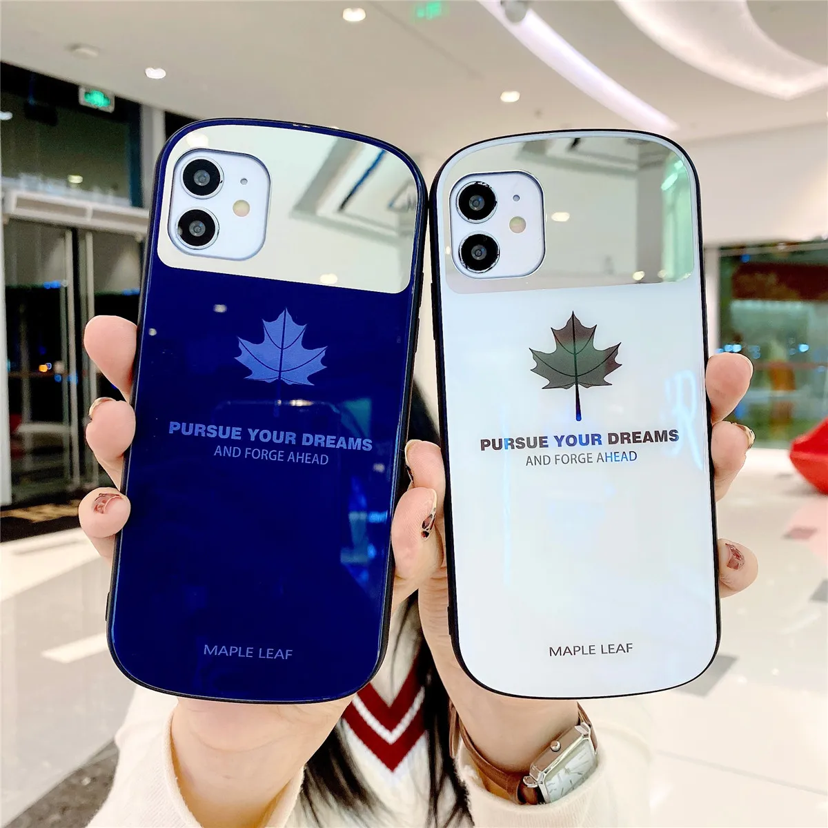 Luxury Cute Maple Leaf Tempered Glass Phone Case For iPhone 12 11 Pro Max XR X XS Max SE2020 8 7 Plus Mirror Silicone Cover
Luxury Cute Maple Leaf Tempered Glass Phone Case For iPhone 12 11 Pro Max XR X XS Max SE2020 8 7 Plus Mirror Silicone Cover