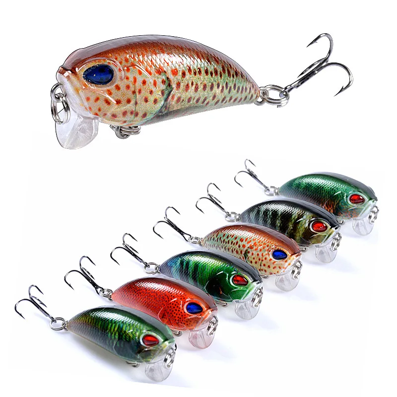 5.1cm 7.1g Mini Crankbait Wobbler Fishing Lure Carp Bass Crank Floating Hook Minnow Hard Bait Fishing Tackle Pesca Jerkbait 
5.1cm 7.1g Mini Crankbait Wobbler Fishing Lure Carp Bass Crank Floating Hook Minnow Hard Bait Fishing Tackle Pesca Jerkbait