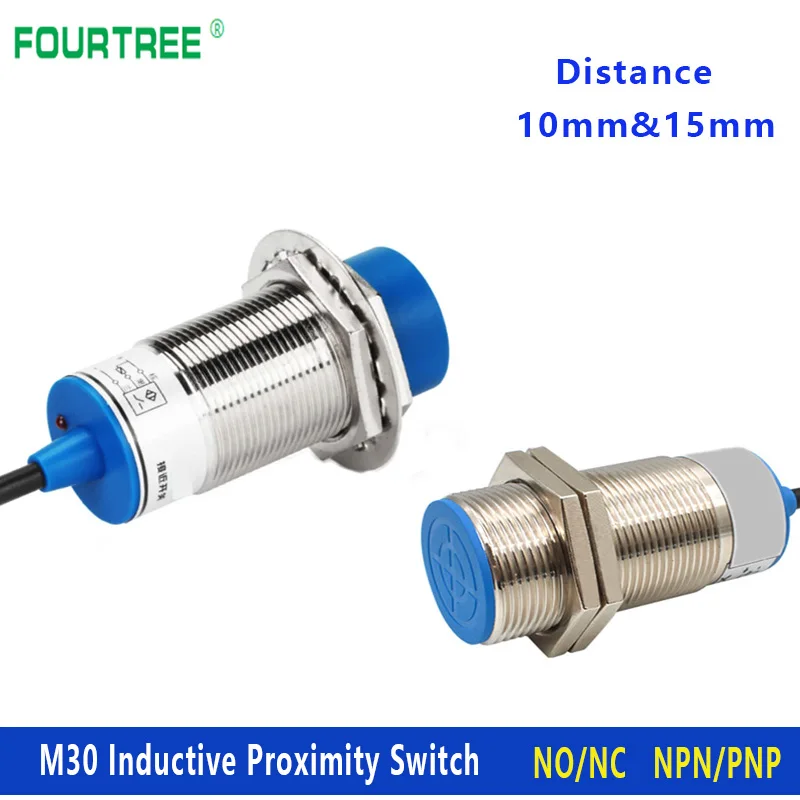 

M30 Inductive Approach Switch Proximity Sensor Metal Detect Distance 10mm 15mm NO NC NPN PNP LJ30A3 -BX/AX/ BY/AY/EX/DX/DZ/EZ