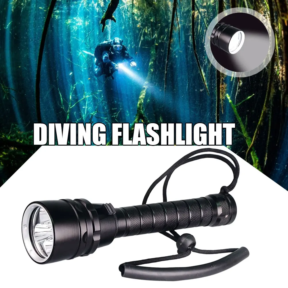Super Bright Diving Flashlight IP68 Waterproof Professional Diving Light Powered By 18650 Battery With Hand Rope
Super Bright Diving Flashlight IP68 Waterproof Professional Diving Light Powered By 18650 Battery With Hand Rope