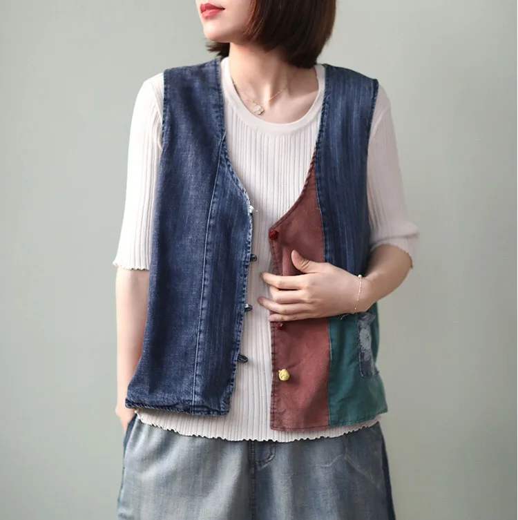 Летний джинсовый жилет в стиле ретро, короткий Свободный жилет с пластиной и пряжкой, 2020
Летний джинсовый жилет в стиле ретро, короткий Свободный жилет с пластиной и пряжкой, 2020