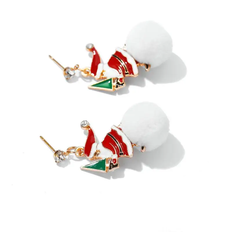 New Trendy Red Santa Claus Earrings For Women Cute Hair Ball Drop Oil Alloy Earring Female Childen Christmas Gifts
New Trendy Red Santa Claus Earrings For Women Cute Hair Ball Drop Oil Alloy Earring Female Childen Christmas Gifts