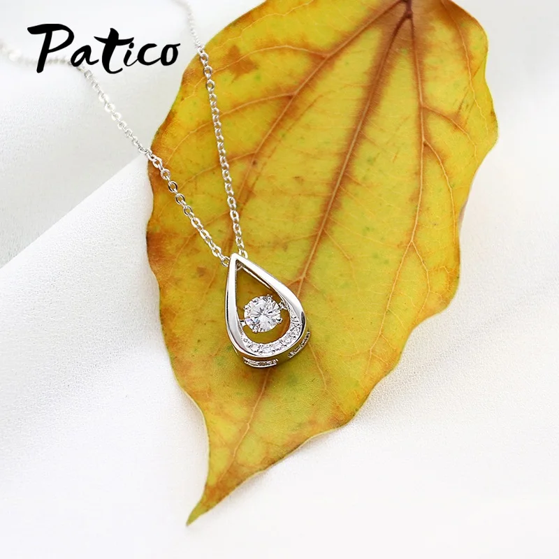 Fashion Waterdrop Necklaces Pendants Clear CZ Crystal 925 Sterling Silver Chain Necklace for Women Fine Jewelry
Fashion Waterdrop Necklaces Pendants Clear CZ Crystal 925 Sterling Silver Chain Necklace for Women Fine Jewelry