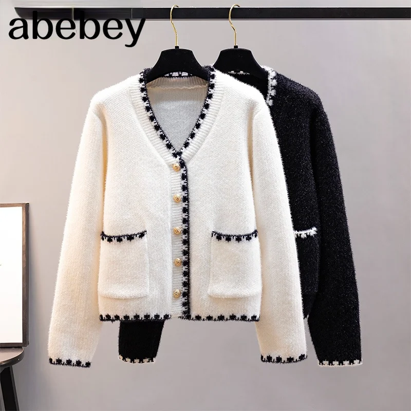 Белый/черный мохеровый вязаный кардиган для женщин 2022 корейская мода осень-зима Одежда с V-образным вырезом и длинным рукавом вязаный свите...
Белый/черный мохеровый вязаный кардиган для женщин 2022 корейская мода осень-зима Одежда с V-образным вырезом и длинным рукавом вязаный свите...