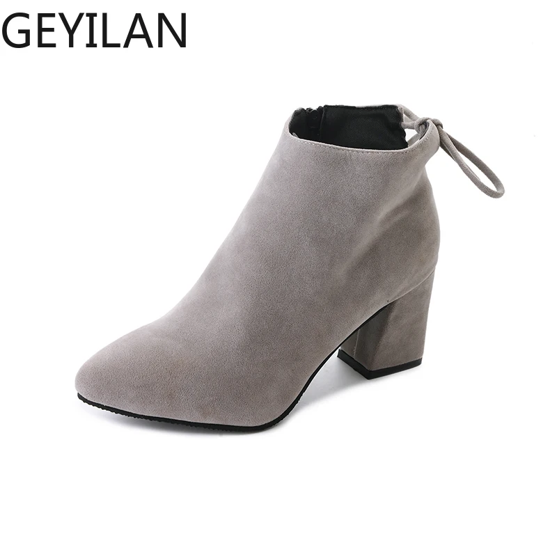 Women's shoes Boots children's booties 2019 new high-heeled Martin boots British wind short tube students and bare boots