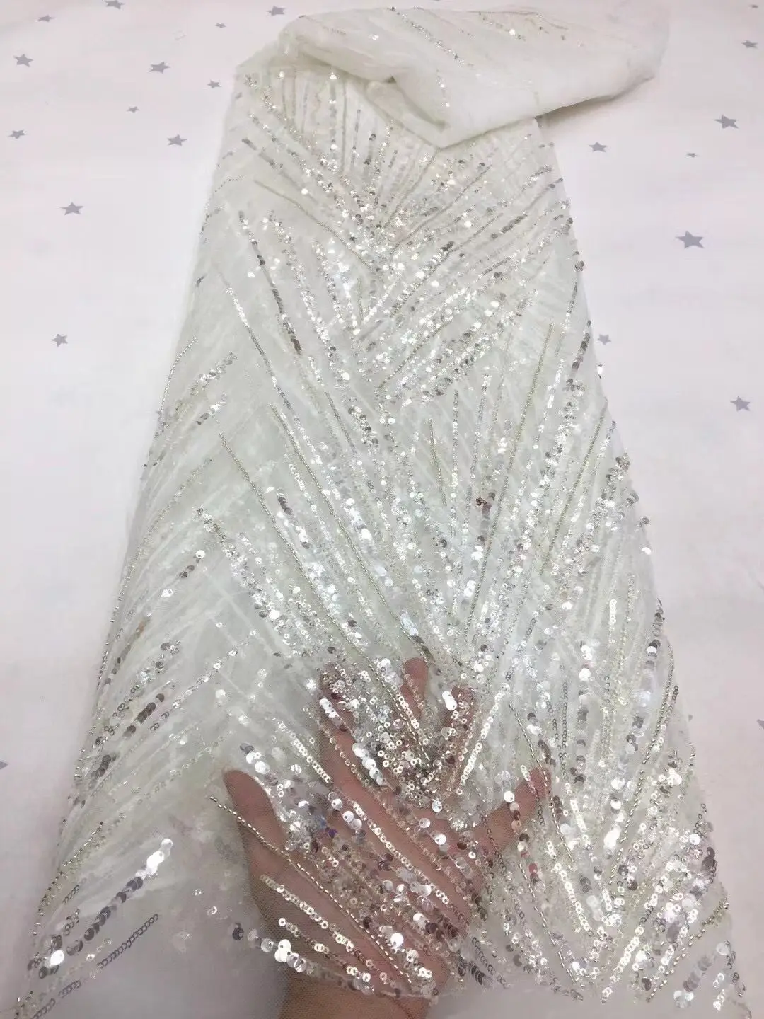 Handmade Sequins Lace Fabrics High Quality African Beaded Tulle Fabric Embroidery Lace With Pearls For Wedding Dresses
Handmade Sequins Lace Fabrics High Quality African Beaded Tulle Fabric Embroidery Lace With Pearls For Wedding Dresses