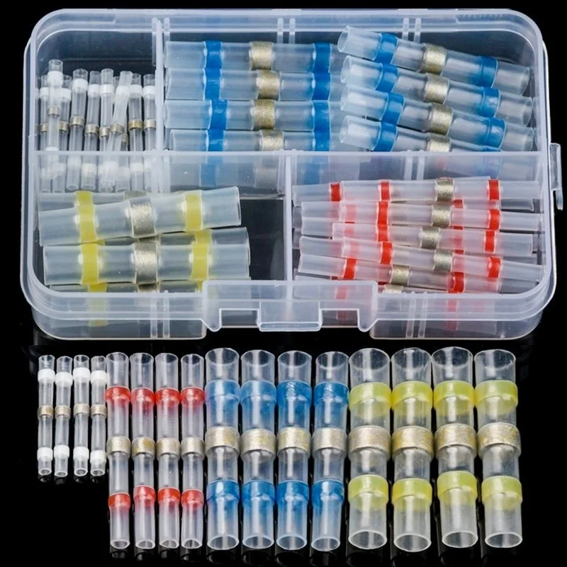 50PCS/100pcs Waterproof Solder Terminals Seal Heat Shrink Butt Wire Connector Soldering Sleeving Kits 0.25-6.0 mm2
50PCS/100pcs Waterproof Solder Terminals Seal Heat Shrink Butt Wire Connector Soldering Sleeving Kits 0.25-6.0 mm2