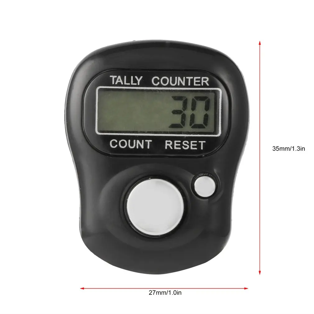 1pc Finger Tally Counter Finger Clicker Mini 5 Digit LCD Electronic Digital Golf Sports Hand Held Ring Tally Counter
1pc Finger Tally Counter Finger Clicker Mini 5 Digit LCD Electronic Digital Golf Sports Hand Held Ring Tally Counter