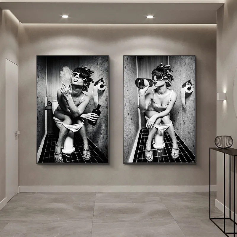 Sexy Girl Sits In A Toilet Nordic Canvas Art Posters and Prints Black and White Canvas Paintings on The Wall Art Pictures Cuadro
Sexy Girl Sits In A Toilet Nordic Canvas Art Posters and Prints Black and White Canvas Paintings on The Wall Art Pictures Cuadro