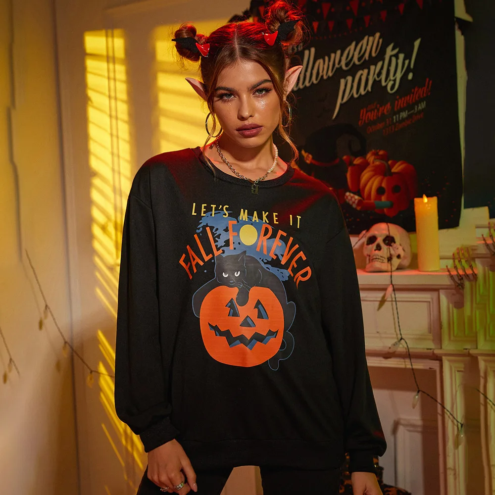 Halloween Fashion Women Hoodie Autumn 2021 Solid Color Casual Printing Round Neck Long Sleeve Trend Pullover Tops
Halloween Fashion Women Hoodie Autumn 2021 Solid Color Casual Printing Round Neck Long Sleeve Trend Pullover Tops