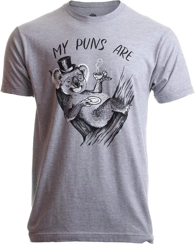 My Puns Are Koala Tea | Смешная шуточная шутка шутер для мужчин и женщин футболка с коротким рукавом Новая модная мужская одежда
My Puns Are Koala Tea | Смешная шуточная шутка шутер для мужчин и женщин футболка с коротким рукавом Новая модная мужская одежда