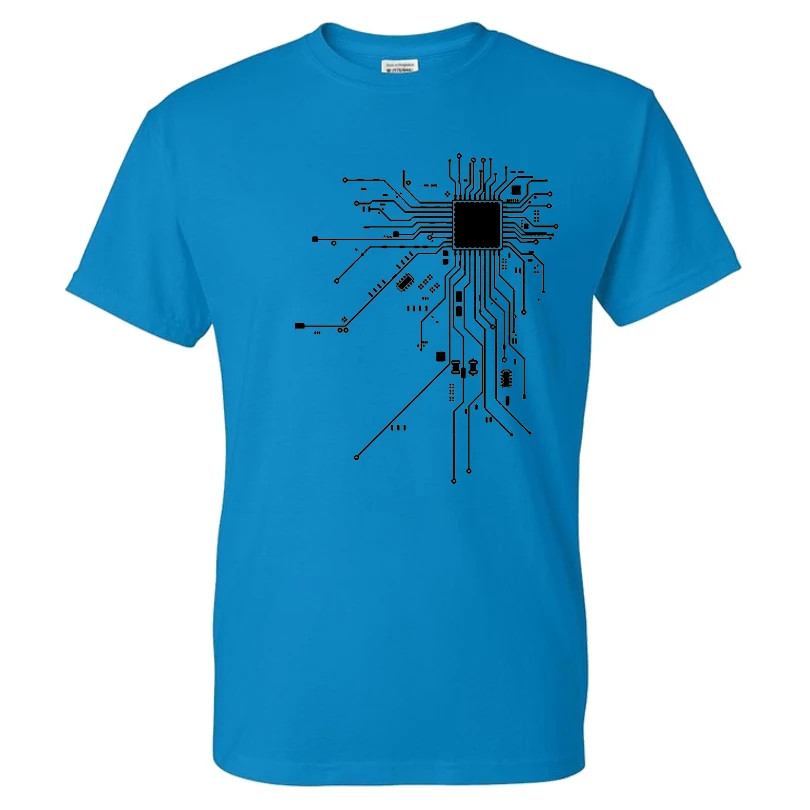 Processor circuit diagram T-shirt men and women solid color printing streetwear fashion polyester T-shirt sports and leisure Spr 
Processor circuit diagram T-shirt men and women solid color printing streetwear fashion polyester T-shirt sports and leisure Spr