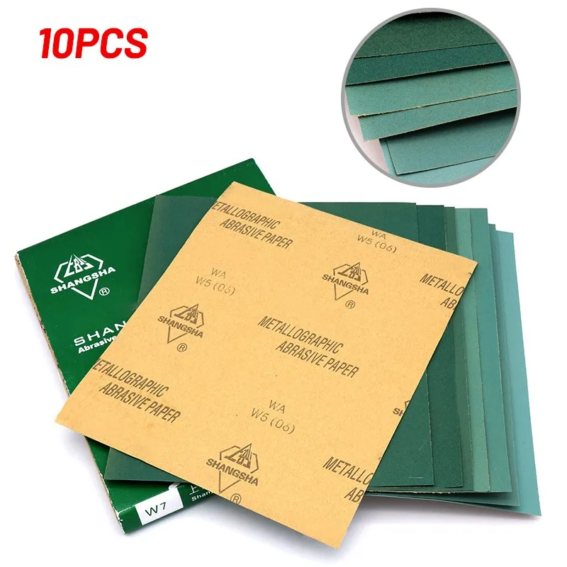 8 PCS Precision Metallographic Sandpaper W5~W50 Mirror Polishing Abrasive Cloth