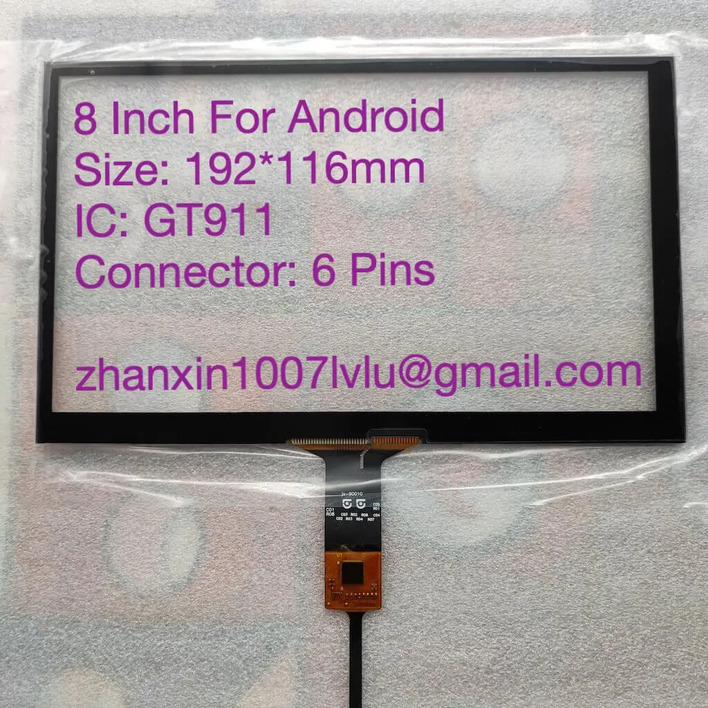 New 8 Inch 6 Pins Touch Screen Glass Digitizer JX-90010-FPC 192*116mm JR-005-GT911 For Variety Android Car Radio Navigation
New 8 Inch 6 Pins Touch Screen Glass Digitizer JX-90010-FPC 192*116mm JR-005-GT911 For Variety Android Car Radio Navigation