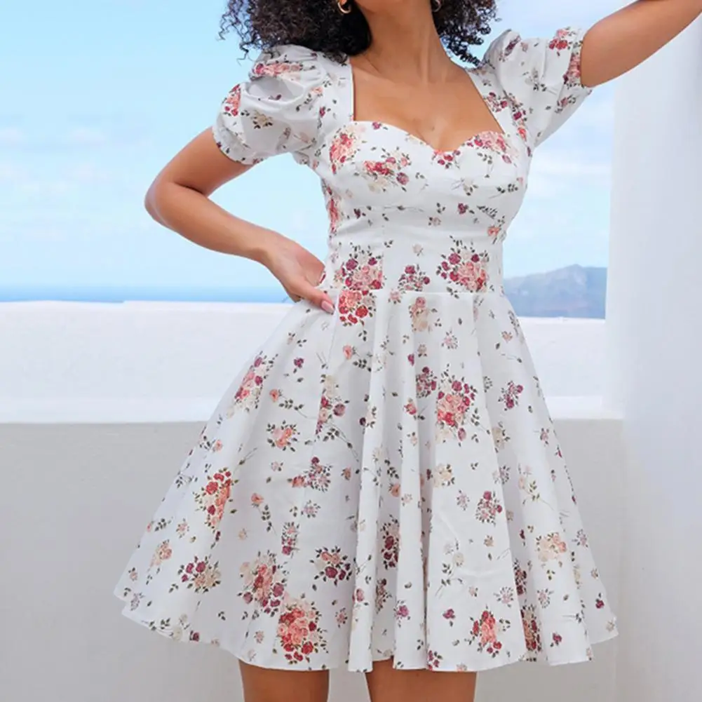 50% Hot Sales Summer Dress Low Neck Fluffy Hem Mini Women Puff Sleeve Dress for Daily Wear
50% Hot Sales Summer Dress Low Neck Fluffy Hem Mini Women Puff Sleeve Dress for Daily Wear