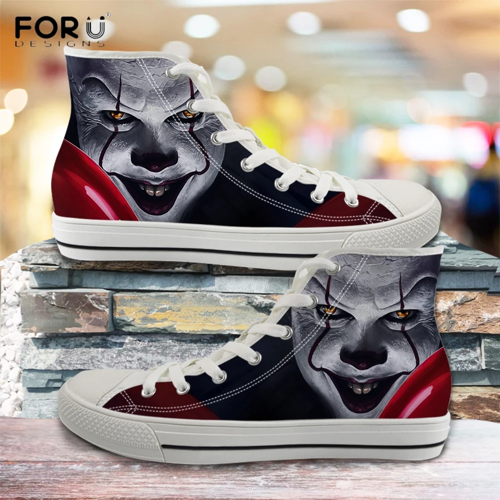 Мужские Текстильные кроссовки FORUDESIGNS с высоким берцем из фильма ужасы