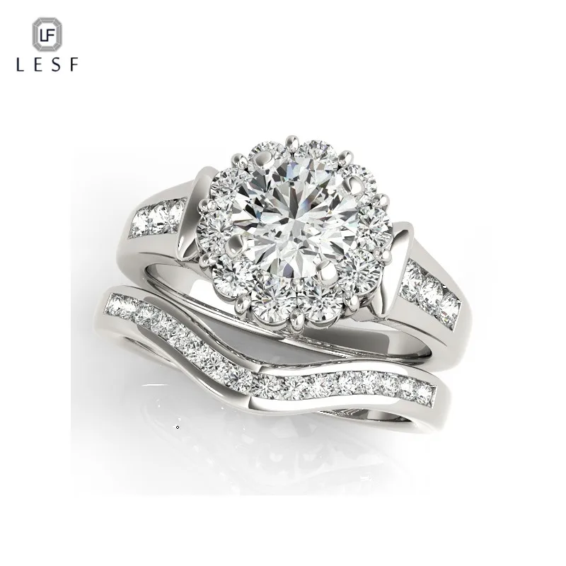 LESF 925 Sterling Silver Rings Sets Wedding Ring Women Fashion Wedding Jewelry For Girls Engagement
LESF 925 Sterling Silver Rings Sets Wedding Ring Women Fashion Wedding Jewelry For Girls Engagement