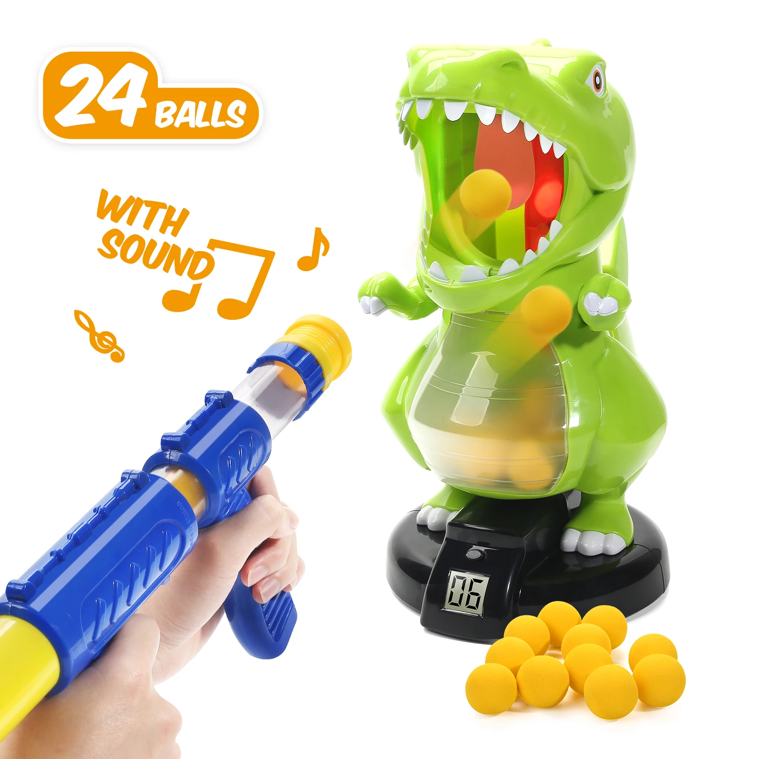 Unmovable Dinosaur Shooting Toys for Kids Target Shooting Games with 1 Air Pump Gun Party Toys with Score Record LED & Sound 24
Unmovable Dinosaur Shooting Toys for Kids Target Shooting Games with 1 Air Pump Gun Party Toys with Score Record LED & Sound 24