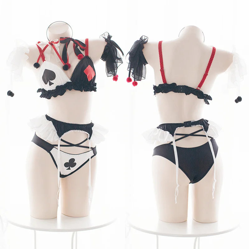 Witch Demon Cosplay Uniform Japanese Sexy Kawaii Clowns Poker Sexy Lingerie Maid Dress Women Role Play Kawaii Bra Underwear Set
Witch Demon Cosplay Uniform Japanese Sexy Kawaii Clowns Poker Sexy Lingerie Maid Dress Women Role Play Kawaii Bra Underwear Set
