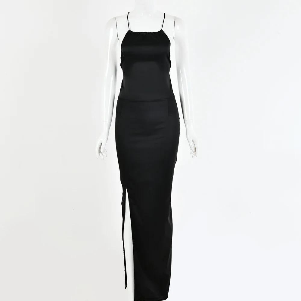 Fannic 2021 Summer Hollow Out Halter Dress Female Backless Sexy Lace Up Split Sleeveless Asymmetrical Dresses for Women
Fannic 2021 Summer Hollow Out Halter Dress Female Backless Sexy Lace Up Split Sleeveless Asymmetrical Dresses for Women