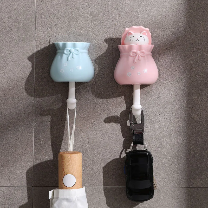 Lucky Bag Lucky Cat Cute Hook Free Punch Self Adhesive Decorative Bathroom Storage Door Back Keys Wall Paw Hooks
Lucky Bag Lucky Cat Cute Hook Free Punch Self Adhesive Decorative Bathroom Storage Door Back Keys Wall Paw Hooks