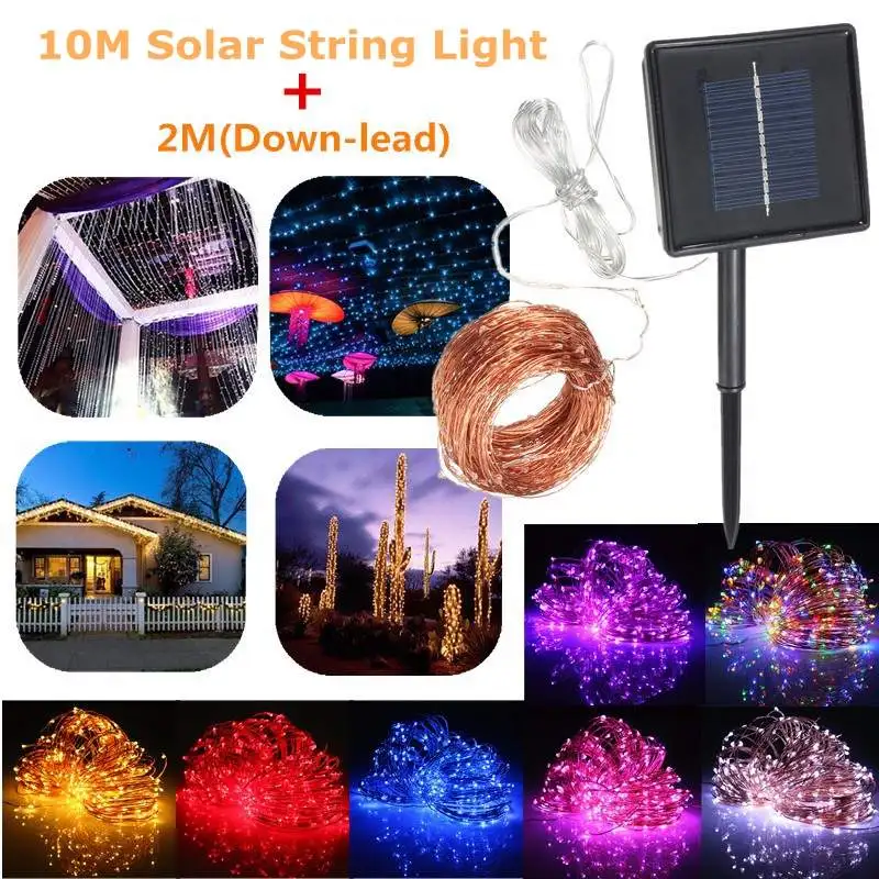 12M 100LED 3000Mah Solar Outdoor Lamp Solar Power String Lights For Holiday Christmas Party Waterproof Fairy Lights Garden
12M 100LED 3000Mah Solar Outdoor Lamp Solar Power String Lights For Holiday Christmas Party Waterproof Fairy Lights Garden
