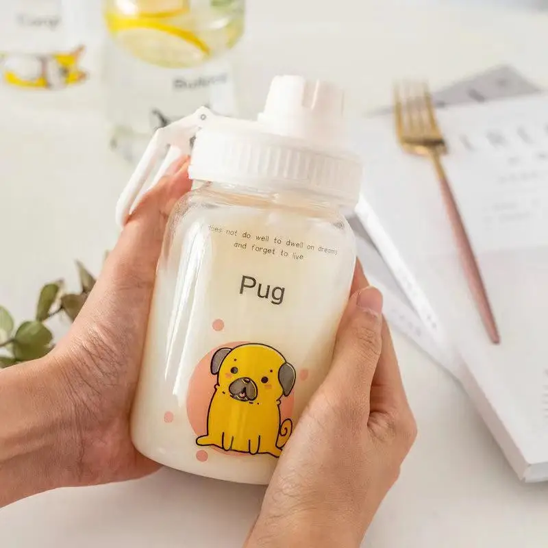 450ml Cartoon Pet Glass Cup Can Be Used To Drink Milk, Coffee and Other Small Fresh Style Single-layer Transparent Easy To Carry
450ml Cartoon Pet Glass Cup Can Be Used To Drink Milk, Coffee and Other Small Fresh Style Single-layer Transparent Easy To Carry