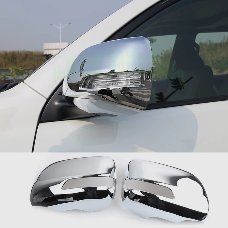 

Хромированная боковая крышка зеркала заднего вида накладка наклейки для Toyota Land Cruiser Prado FJ150 150 2018 2016 ABS автомобильные аксессуары