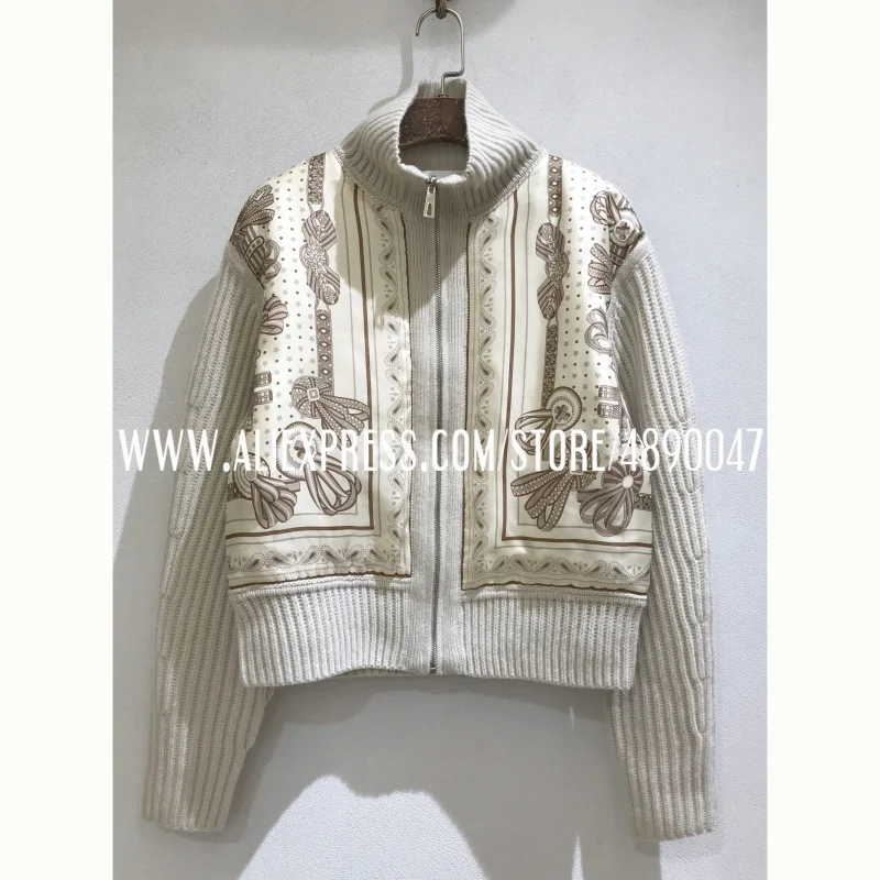 Silk stitching cashmere long-sleeved zipper cardigan women casual cardigan sweater knitted sweater coat high quality jacket
Silk stitching cashmere long-sleeved zipper cardigan women casual cardigan sweater knitted sweater coat high quality jacket