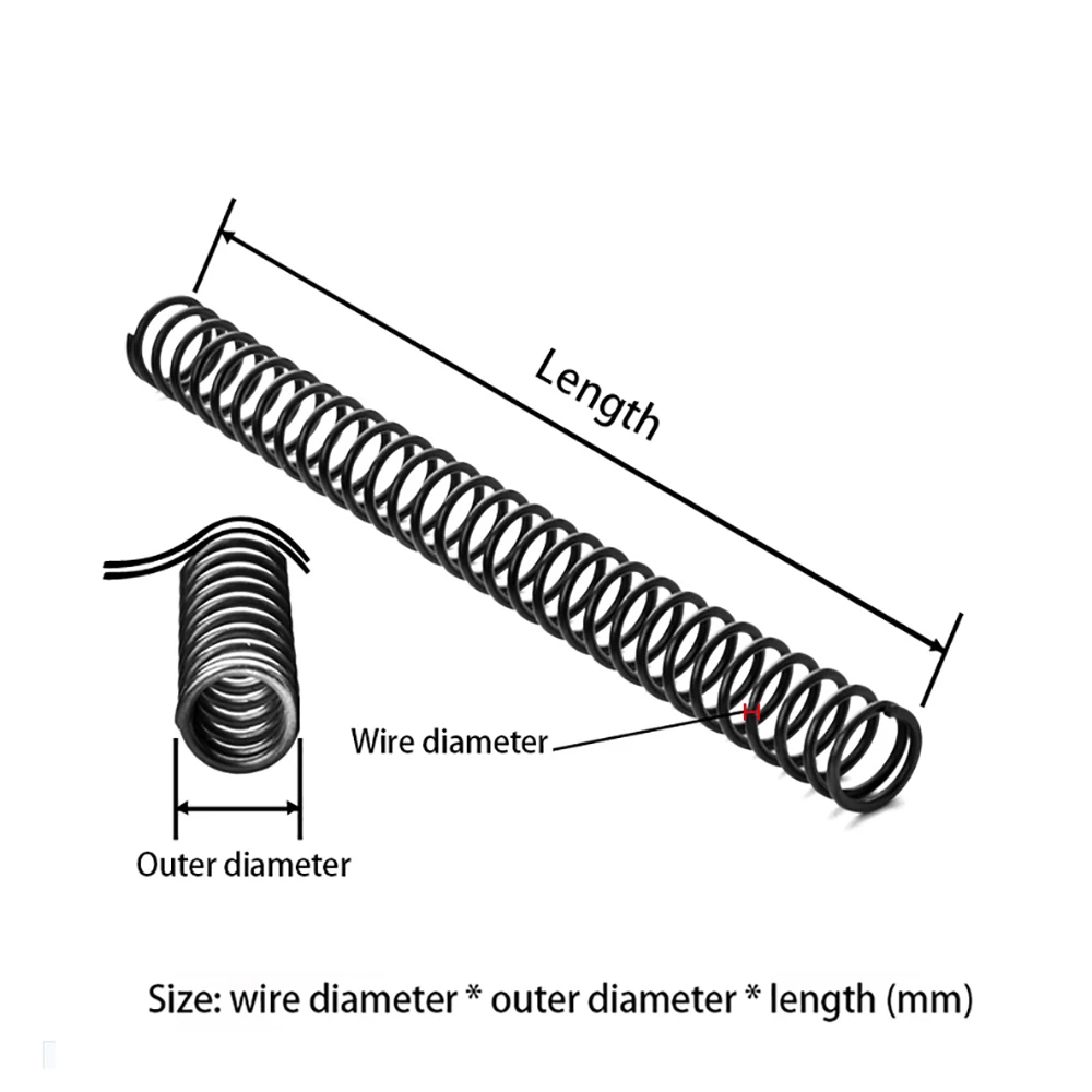 1/5PCS 65Mn Steel Tension Expanding Spring Compression Spring Dia.1.6-2mm L:305mm
1/5PCS 65Mn Steel Tension Expanding Spring Compression Spring Dia.1.6-2mm L:305mm