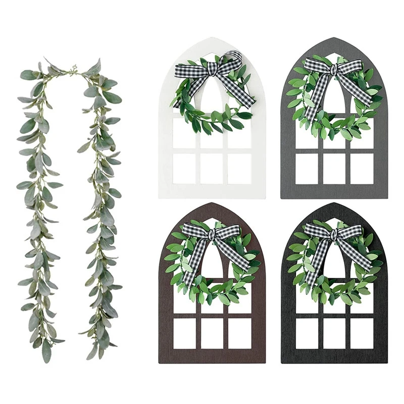 4 Pcs Wooden Farmhouse Window Tiered Tray Decoration & 1 Pcs 2 Meter Soft Faux Vine Greenery And Leaves
4 Pcs Wooden Farmhouse Window Tiered Tray Decoration & 1 Pcs 2 Meter Soft Faux Vine Greenery And Leaves