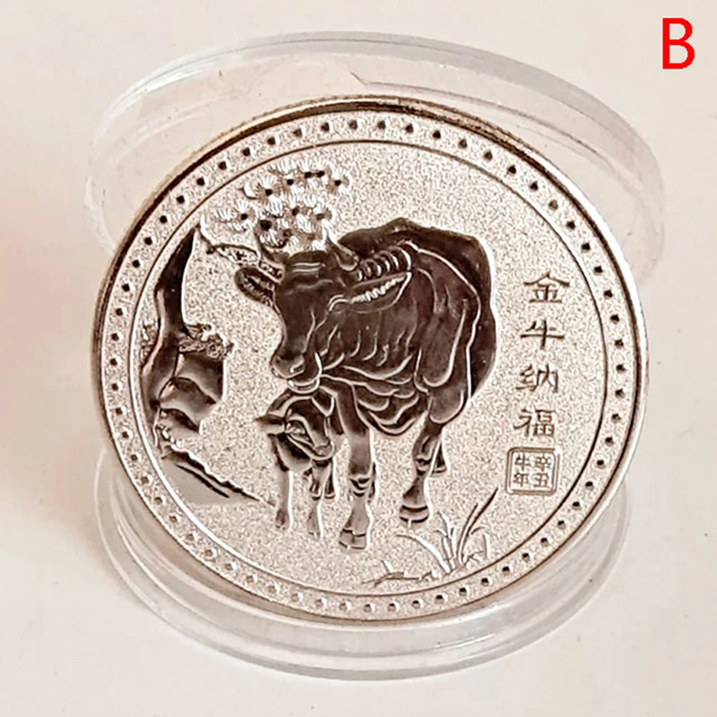1pcs New Year Gold Coin Twelve Zodiac Ox Commemorative Coins Collection Gift Decorative Coins Collection
1pcs New Year Gold Coin Twelve Zodiac Ox Commemorative Coins Collection Gift Decorative Coins Collection