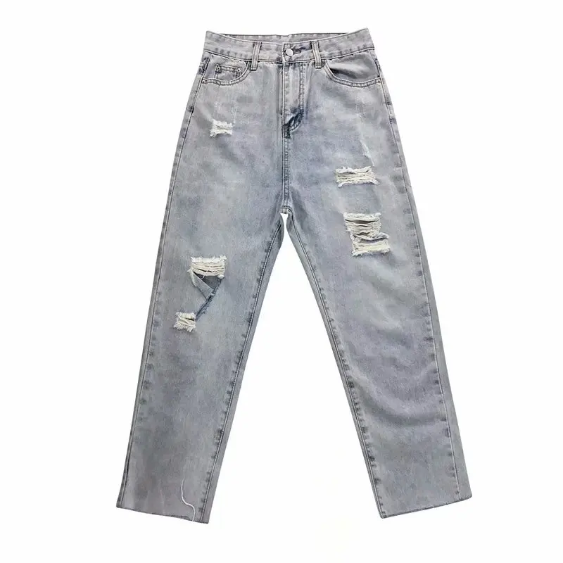 Straight Jeans Women Blue Boyfriend Holes Ripped Jeans New Autumn High Waist Loose Casual Denim Pants Plus Size
Straight Jeans Women Blue Boyfriend Holes Ripped Jeans New Autumn High Waist Loose Casual Denim Pants Plus Size