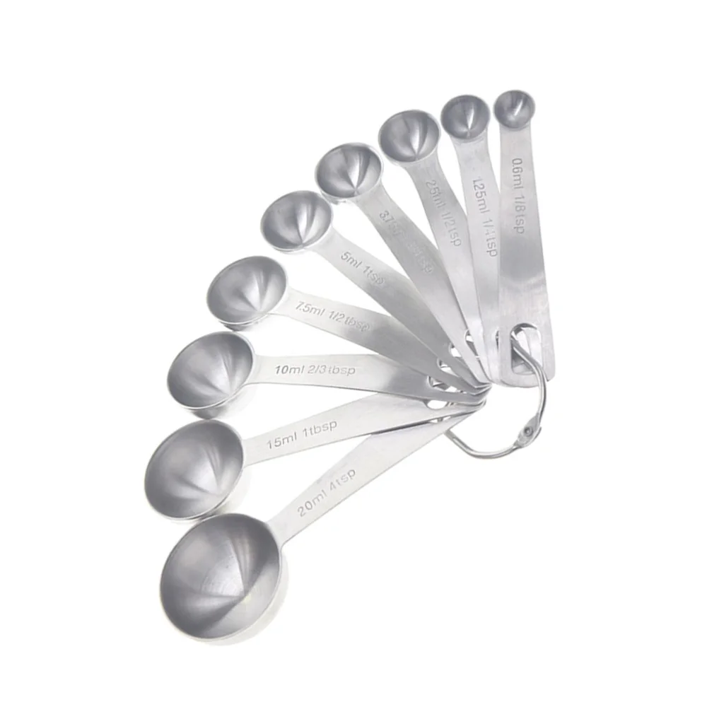 9pcs/Set Stainless Steel Measuring Spoons with Scale Collapsible Measure Spoon Kitchen Tool for Liquid Spice Powder
9pcs/Set Stainless Steel Measuring Spoons with Scale Collapsible Measure Spoon Kitchen Tool for Liquid Spice Powder