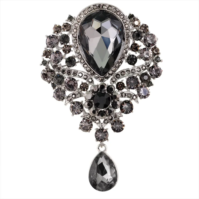 Whosale Large Crystal Water Drop Brooches for Women Vintage New Pendant Style Elegant Wedding Pins Party Jewelry Brooches
Whosale Large Crystal Water Drop Brooches for Women Vintage New Pendant Style Elegant Wedding Pins Party Jewelry Brooches