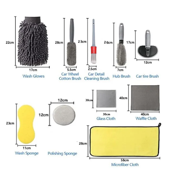 12Pcs Car Grooming Car Wash Glove Polishing Waxing Sponge Wheel Hub Brush Tire Brush Car Cleaning Microfiber Towel Car Detailing
12Pcs Car Grooming Car Wash Glove Polishing Waxing Sponge Wheel Hub Brush Tire Brush Car Cleaning Microfiber Towel Car Detailing