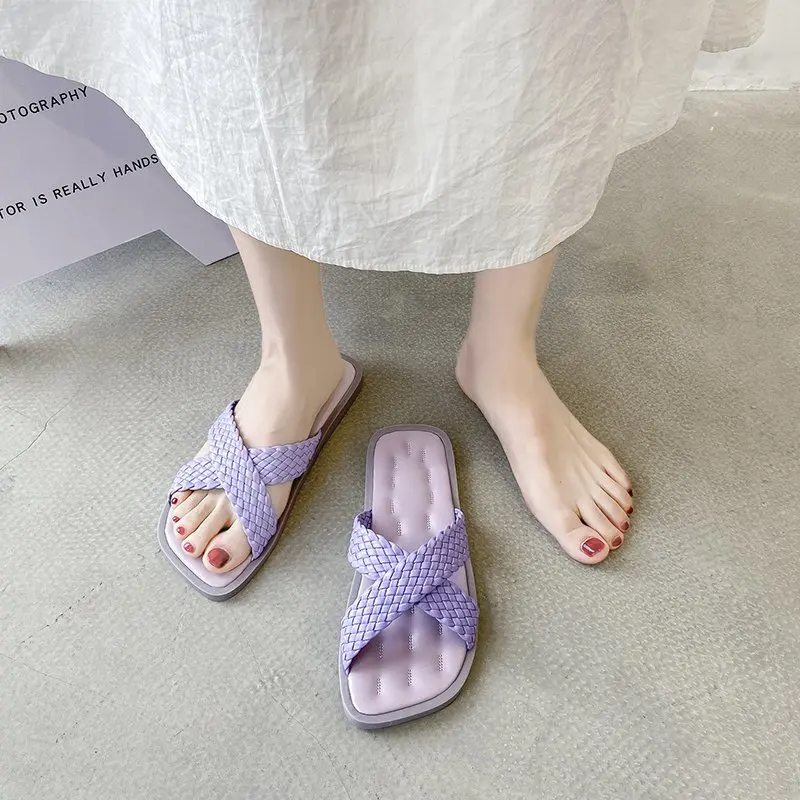 Flat Shoes Female Ladies' Slippers Low Slipers Women Luxury Slides Summer 2021 Designer Fashion Rubber Fabric Rome PU Basic
Flat Shoes Female Ladies' Slippers Low Slipers Women Luxury Slides Summer 2021 Designer Fashion Rubber Fabric Rome PU Basic