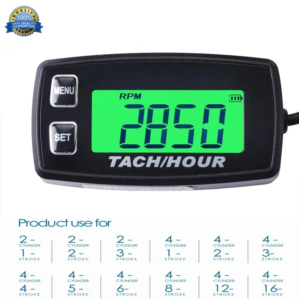 Backlight High Quality Hour Meter Tachometer RPM METER For ATV Tractor Generator Lawn Mower Pit Bike Outboard MARINE HM035R
Backlight High Quality Hour Meter Tachometer RPM METER For ATV Tractor Generator Lawn Mower Pit Bike Outboard MARINE HM035R