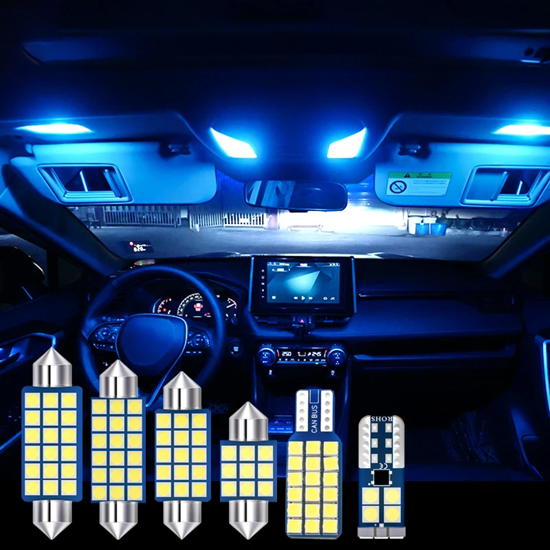 Для Toyota Rav4 для Previa Rav 4 XA50 2019 2020 2021 6 шт. ошибок светодиодный интерьер автомобиля