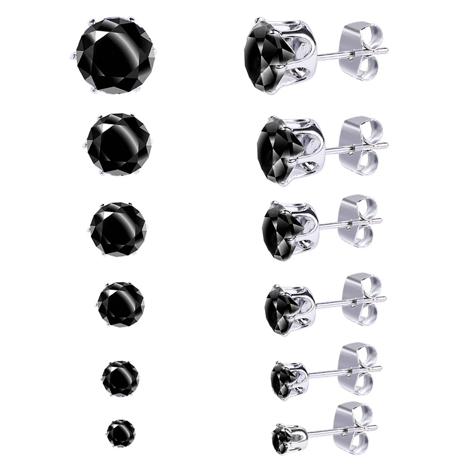 6 Pairs Stainless Steel Stud Earring Cubic Earring For Men Women Simple Round Zircon Fashion Earrings Set Holiday Jewelry Gift
6 Pairs Stainless Steel Stud Earring Cubic Earring For Men Women Simple Round Zircon Fashion Earrings Set Holiday Jewelry Gift