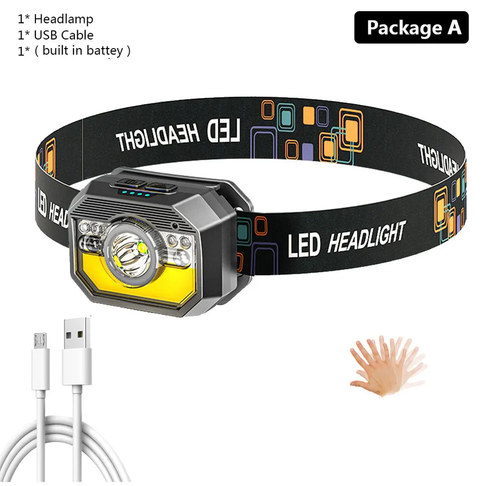 Мощный светодиодный фонарь с датчиком, портативный водонепроницаемый уличный фонарь с зарядкой от USB, для бега, кемпинга, походов
Мощный светодиодный фонарь с датчиком, портативный водонепроницаемый уличный фонарь с зарядкой от USB, для бега, кемпинга, походов