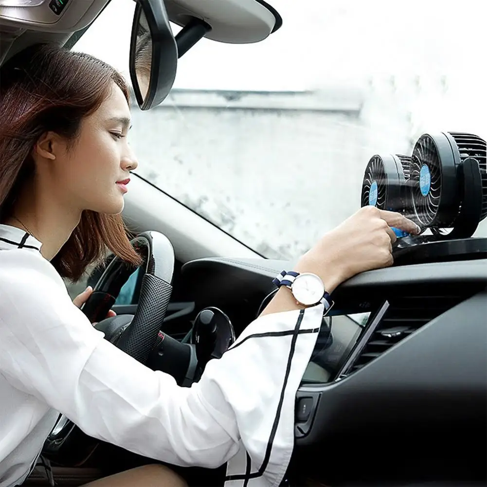 12V/24V Low Noise Cooling 360 Degree Rotatable Air Circulation Cooler Ventilador Adjustable Auto Cooling Dual Head Rotating Fan
12V/24V Low Noise Cooling 360 Degree Rotatable Air Circulation Cooler Ventilador Adjustable Auto Cooling Dual Head Rotating Fan