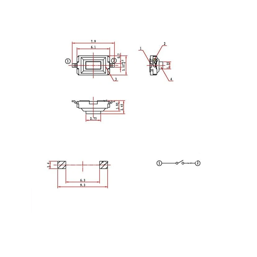 1000pcs 3x6x2.5mm Touch Micro Switch SMD White Button Head 3x6x2.5mm Touch Micro Switch
1000pcs 3x6x2.5mm Touch Micro Switch SMD White Button Head 3x6x2.5mm Touch Micro Switch