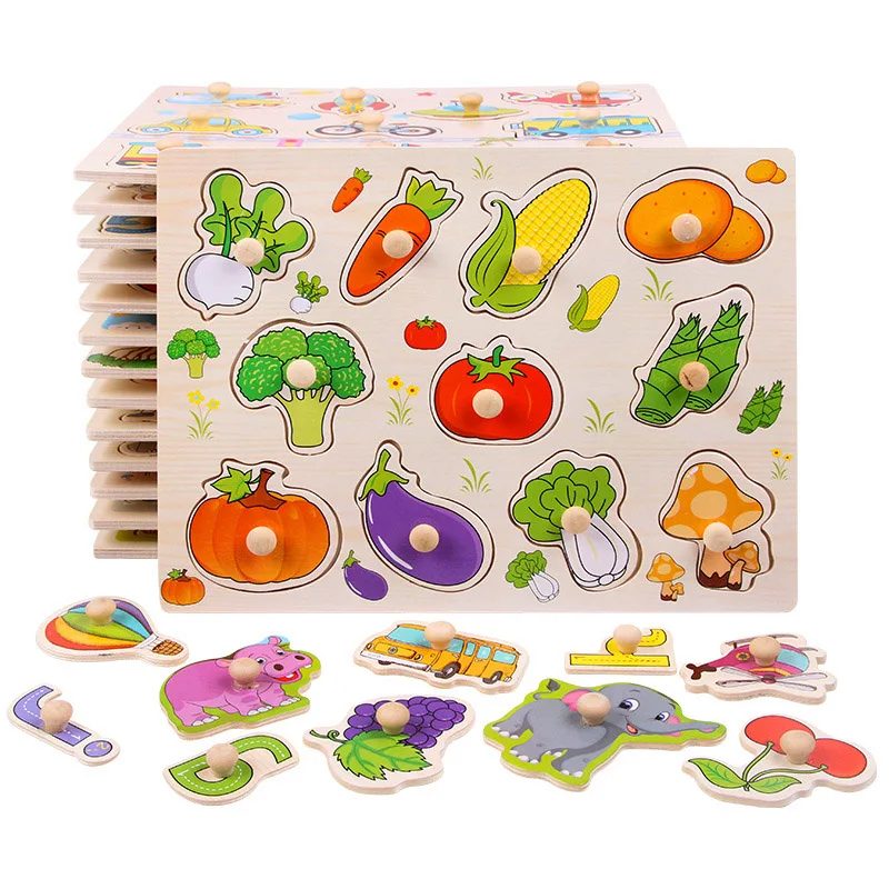 Montessori Wooden Puzzles Hand Grab Board Tangram Jigsaw Toy Baby Educational Cartoon Vehicle Animals Fruits 3D Puzzle Toys Gift
Montessori Wooden Puzzles Hand Grab Board Tangram Jigsaw Toy Baby Educational Cartoon Vehicle Animals Fruits 3D Puzzle Toys Gift