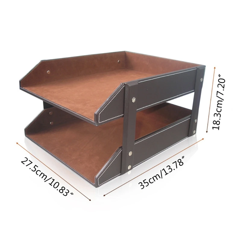 A4 Document File Organizer Tray Double Layers Desk PU Leather Paper Holder Magazine Rack Storage Holder for Home School
A4 Document File Organizer Tray Double Layers Desk PU Leather Paper Holder Magazine Rack Storage Holder for Home School