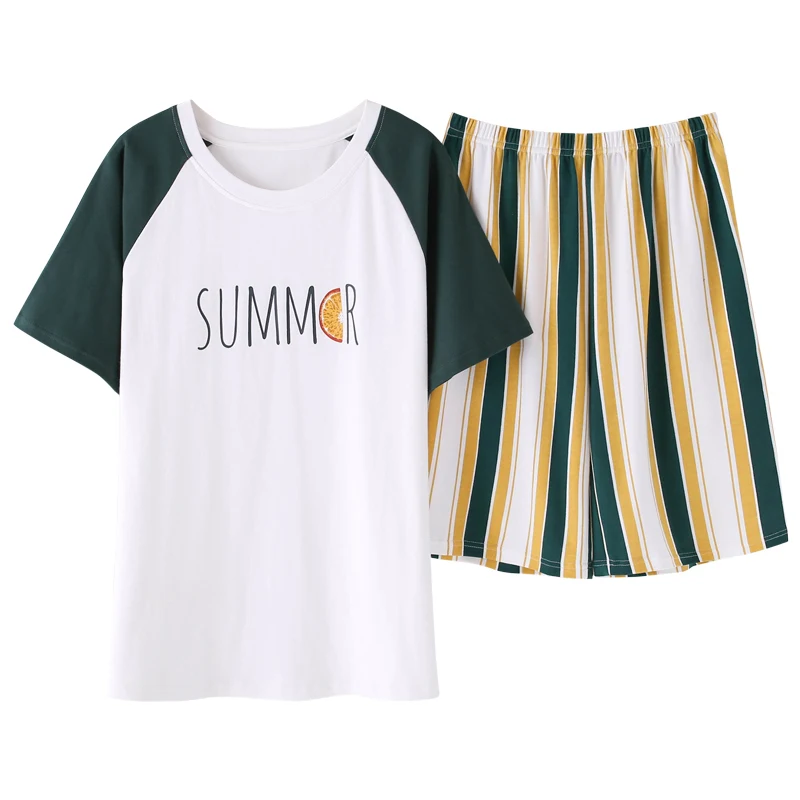 new pajamas men's summer cotton short-sleeved shorts 2 piece set PJ casual pyjamas men round neck home clothing pijama sets XXXL 
new pajamas men's summer cotton short-sleeved shorts 2 piece set PJ casual pyjamas men round neck home clothing pijama sets XXXL